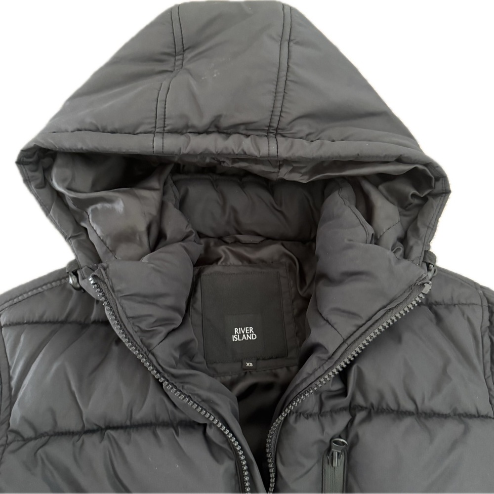 River Island Black Women’s Puffer Jacket XS X-Small - Picture 2 of 4